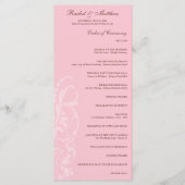 Soft Pink Floral Wedding Program Programm (Vorderseite)