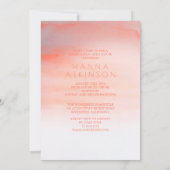 Soft Pink Foto Abschluss Einladung (Rückseite)