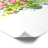 Soft Pink Garden Watercolor – Floral Accent Poster (Ecke)