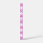 Soft Pink Gingham Check Pattern Phone Case iPhone 15 Hülle (Linke Seite)