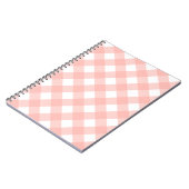 Soft Pink Gingham Notebook Notizblock (Linke Seite)