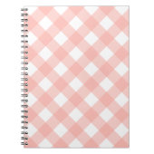 Soft Pink Gingham Notebook Notizblock (Vorderseite)