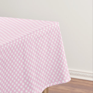 Soft Pink Gingham Pattern Tischdecke