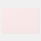 Soft Pink Gingham Wrapping Paper Geschenkpapier Set (Vorderseite)