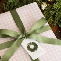 Soft Pink Gingham Wrapping Paper