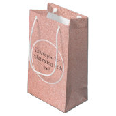 Soft Pink Glitzer Confetti Kleine Geschenktüte (Rückseite Schrägansicht)