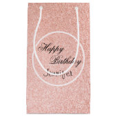 Soft Pink Glitzer Confetti Kleine Geschenktüte (Vorderseite)