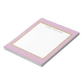 Soft Pink & Gold Personalisiert Notepad 5.5" x 6" Notizblock (Rotiert)