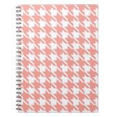 Soft-Pink-Hahnentrittmuster-Notebook Notizblock (Vorderseite)