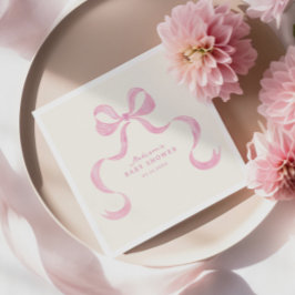 Soft Pink Hand Draw Babydusche Serviette