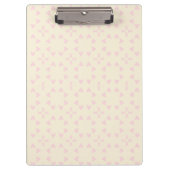 Soft Pink Heart Pattern – Cute Aesthetic Seamless  Klemmbrett (Vorderseite)
