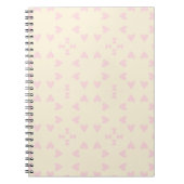 Soft Pink Heart Pattern – Cute Aesthetic Seamless  Notizblock (Vorderseite)