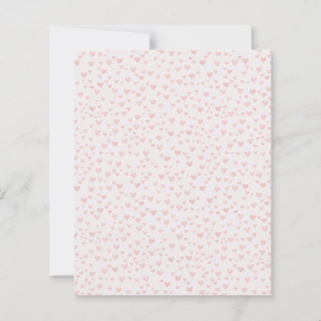 Soft Pink Heart Pattern Paper Sheet (Vorderseite)