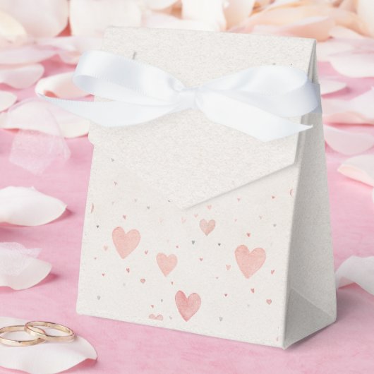 Soft Pink Hearts Favor Box Geschenkschachtel (Hochzeit)