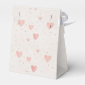 Soft Pink Hearts Favor Box Geschenkschachtel (Rückseite)