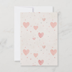 Soft Pink Hearts Muster Dankeskarten Dankeskarte
