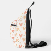 Soft Pink Hearts Seamless Pattern Crossbody Bag (Rechts)