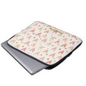 Soft Pink Hearts Seamless Pattern Laptopschutzhülle (Vorne Knopf)