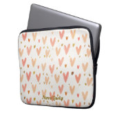 Soft Pink Hearts Seamless Pattern Laptopschutzhülle (Vorderseite Links)