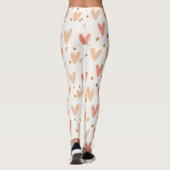 Soft Pink Hearts Seamless Pattern Leggings (Rückseite)