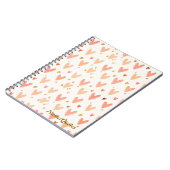 Soft Pink Hearts Seamless Pattern Notizblock (Linke Seite)