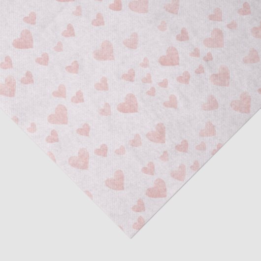 Soft Pink Hearts Tissue Paper Seidenpapier (Ausschnitt)