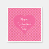 Soft Pink Hearts Valentine Table Napkins Serviette (Vorderseite)