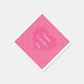 Soft Pink Hearts Valentine Table Napkins Serviette (Ecke)