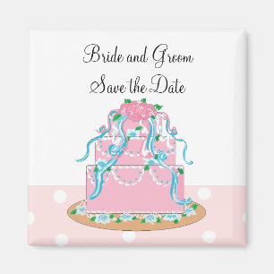 Soft Pink Hochzeitstorte Magnet