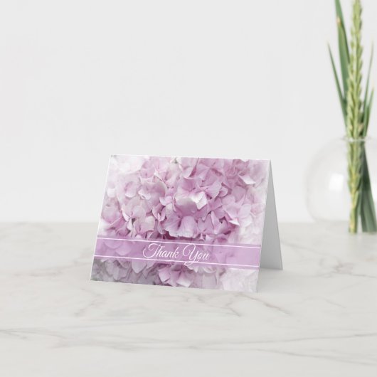Soft Pink Hydrangea Bridesmaid Vielen Dank Dankeskarte (Vorderseite)