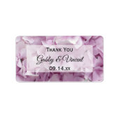 Soft Pink Hydrangea Floral Vielen Dank Ihnen für T Adressaufkleber (Vorne)