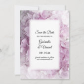 Soft Pink Hydrangea Hochzeit speichern Sie das Dat Save The Date (Vorderseite)