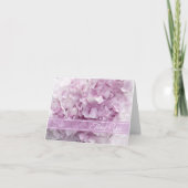 Soft Pink Hydrangea Vielen Dank Dankeskarte (Vorderseite)