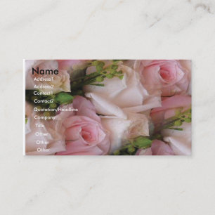 Soft Pink in Creme Rose Visitenkarte