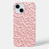 Soft Pink iPhone Case with Textured Relief (Rückseite)