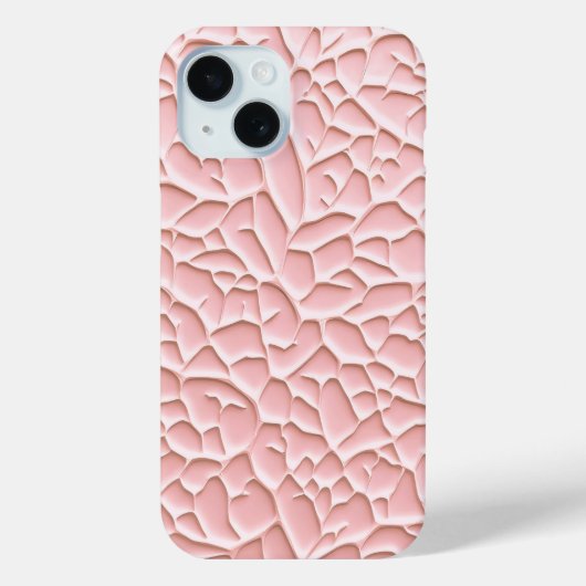 Soft Pink iPhone Case with Textured Relief (Rückseite)