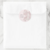 Soft Pink Ivory Bow Baby Shower Thank You Runder Aufkleber (Tasche)