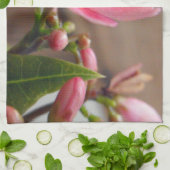 Soft Pink Jatropha Blume Geschirrtuch (Gefaltet)