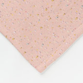Soft pink Konfetti Fleece Decke (Ecke)