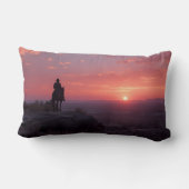 Soft Pink Lavender Sunset Romantic Western Art Lendenkissen (Rückseite)