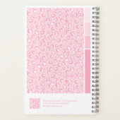 Soft-Pink-Leopard-Vertikal-Paletten-Notizbuch Notizblock (Rückseite)