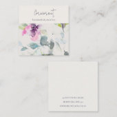 Soft Pink Lila Bläserskripthalter Quadratische Visitenkarte (Vorne/Hinten)