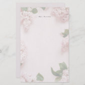 Soft Pink Lilac Personalized Feminine Briefpapier (Vorne/Hinten)