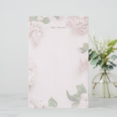 Soft Pink Lilac Personalized Feminine Briefpapier (Stehend Vorderseite)