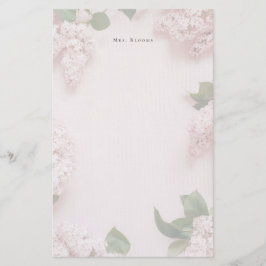 Soft Pink Lilac Personalized Feminine Briefpapier
