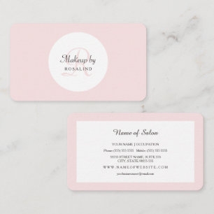 Soft-Pink-Make-up-Salon-Design Visitenkarte
