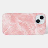 Soft Pink Marble Texture iPhone Case (Rückseite (Horizontal))