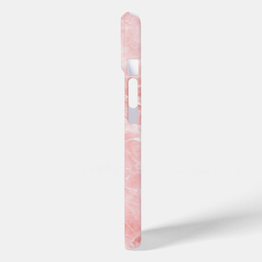 Soft Pink Marble Texture iPhone Case (Rückseite / Links)
