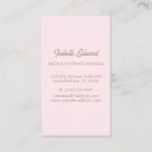 Soft Pink Maternity Doula Identity Illustration Visitenkarte (Rückseite)