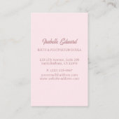 Soft Pink Maternity Doula Identity Illustration Visitenkarte (Rückseite)